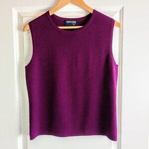 Country Shop Purple Sleeveless Crew Neck Knit Top